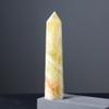 Youther 1pc Large Crystal Tower, Natural Rose Quartz Point, Citrine Hexagonal Prism Feng Shui Decorative Office Ornament, 800–1,000 g view 1