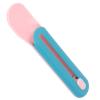 Cat Food Scoop with PP Plastic, Treat Dispenser Spoon, Pink with Blue Handle view 4
