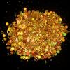 10/20/50 g Holographic Mixed Hexagonal Pudgy Nail Art Glitter, Silver Sequins, Laser Flakes, Nail Art Decoration - MX13-10g view 3