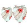 2-Pack Dog Bandanas, Feather Retro Bib Scarves for Small, Medium and Large Dogs, Puppies and Cats view 1