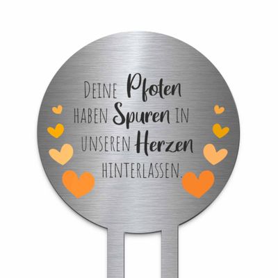 Stainless Steel Pet Memorial Stake for Dogs & Cats – Personalized Garden Decoration (Fixed Design)