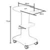 MERTNK Mobile ABS Salon Trolley, Pink, 38 × 48 × 75 cm view 2