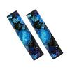 SCRAWLGOD Soft Car Seat Belt Pads with Blue Sea Turtle Floral Print, 2-Pack view 1