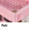 MERTNK 3-Tier Rolling Salon Trolley with Handle, Pink, 46 × 28 × 73 cm view 4