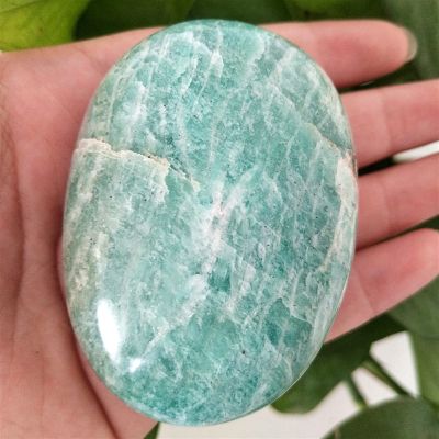 Kigauru Rough Natural Tianhe Stone Crystal Palm Stone, Healing Crystal Decorative Collection Stone (Color: A32, 125 g)