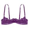 TTAO Women's Open-Bust Lace Bra, Purple, S view 3