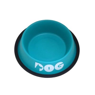 Croci Dog Bowl | 710ml Steel Bowl Peacock