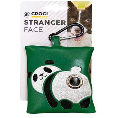 Croci Dog Waste Bag Holder | Mini Bag 10.5 x 8.5 cm | Stranger Face Panda