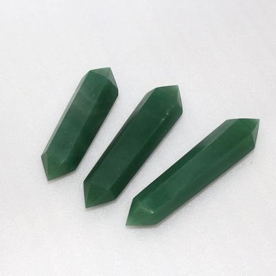 Youther 1-Piece Natural Aventurine Quartz Green Crystal Double-Terminated Hexagonal Crystal Tower, 9.10 cm