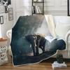 RFFLUX 3D Elephant Sherpa Blanket, 130 x 150 cm, Soft Microfiber view 1