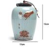 LARIAU Handmade Ceramic Urn for Adult Cremated Ashes, Moisture-Resistant, for Home or Cemetery view 2