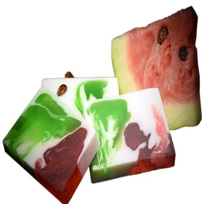 Nesbel Glycerin Scented Soap, Watermelon with Goat Milk, Handmade, 100 g