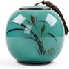 LARIAU Ceramic Memorial Urn, Small Handmade Mini Urn for Human or Pet Ashes (Color: Round-A) view 1