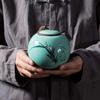 LARIAU Ceramic Memorial Urn, Small Handmade Mini Urn for Human or Pet Ashes (Color: Round-A) view 2