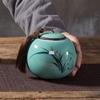 LARIAU Ceramic Memorial Urn, Small Handmade Mini Urn for Human or Pet Ashes (Color: Round-A) view 3