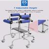 WANWEN Walking Aid for Seniors, Adults and Children, Upright Walker with Seat, Stainless Steel Frame, 120 kg Capacity view 3