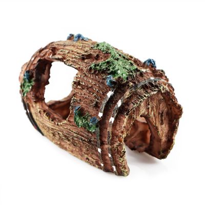 RUNEAY Aqua Resin Aquarium Barrel Ornament