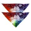 Dog Bandanas, 2-Pack, Fairy Rainbow Design, Chiffon Triangle Bibs view 1
