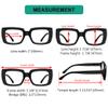 Eyekepper 4-Pack Stylish Reading Glasses for Women – Black Oversized Square Frames +3.25 view 2