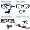 Eyekepper 4-Pack Stylish Reading Glasses for Women – Black Oversized Square Frames +3.25 view 4