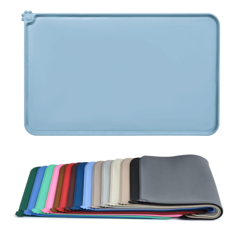 AUDWUD Waterproof Silicone Pet Feeding Mat, Non-Slip