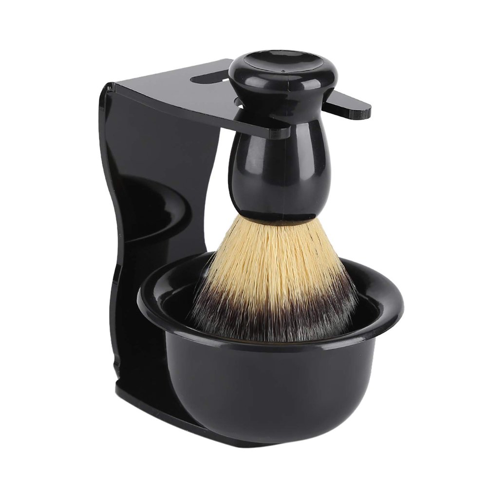 YUMILI 3-Piece Men's Shaving Set with Brush, Stand, and Bowl