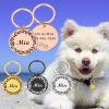 Anti-Lost Pet Dog Name Tag, Engraved Address Tag for Dogs, Kittens and Puppies, Customizable Cat Collar ID Tag, Gold, 30 mm view 2