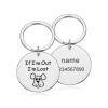 Personalized Round Stainless Steel Pet ID Tag for Dogs and Cats, Silver, 20 x 20 mm view 1