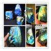 Kigauru Rough Natural Quartz Labradorite Moonstone Crystal Gemstone Ornament, Polispathhigh Freq Healing Energy Feng Shui Decor (300–400 g) view 1