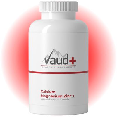 VAUD High-Dose Calcium Magnesium Zinc Tablets, CalMag Mineral Complex
