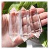 Kigauru Rough Natural Crystal, 3-Piece Set, Natural White Quartz Clear Crystal Obelisk, Hexagonal Double-Terminated Reiki Healing Wand, Polished Stone, 7–8 cm view 3