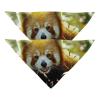Dog Bandanas, 2-Pack, Red Panda Design, Chiffon Triangle Bibs view 1