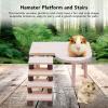 Hamster Wooden Platform Toy with Ladder for Small Pets view 2