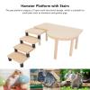 Hamster Wooden Platform Toy with Ladder for Small Pets view 3