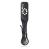 Yikoly PU Leather Studded Spanking Paddle, Black, 32 cm view 1