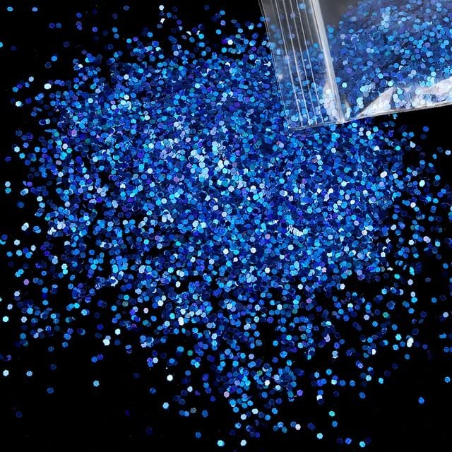 LEEYOX White Iridescent Glitter Flakes, Resin Shaker Fillers, DIY Craft and Nail Art Decorations, Shimmering Mermaid Sequins