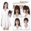 TOMYEUS Real Human Hair Fringe Wig, Swept Bangs, Natural Look, Color 02 view 3