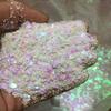 LEEYOX 10 g Holographic Mixed Hexagonal Chunky Iridescent Nail Art Glitter Flakes, Laser Sparkling Sequin Discs view 1