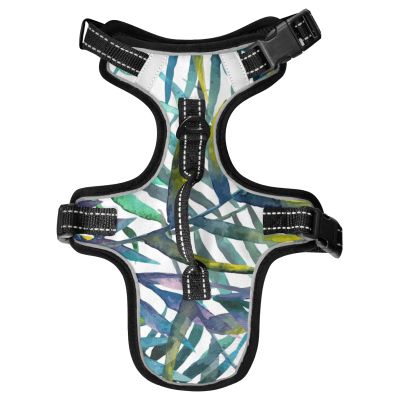 Naanle Watercolor Palm Leaf No-Pull Dog Harness with Leash