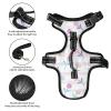 Naanle Cartoon Tulip Flower Dog Harness with Leash, No-Pull, Soft Padded Reflective Mesh Vest view 3