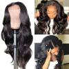 10–30 Inch Body Wave Lace Front Wig for Black Women, Human Hair, 13x4 HD Lace, 150% Density, Natural Black view 3