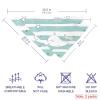 2-Pack Dog Bandanas, Green Underwater World Design, for Small, Medium and Large Dogs, Puppies and Cats view 2