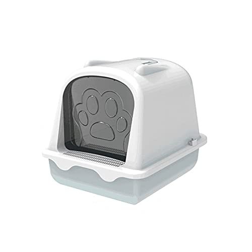 Fully Enclosed Clamshell Cat Litter Box for Large Cats