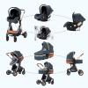 Prokoke 3-in-1 Baby Stroller, Reversible Two-Way Seat, Aluminum Alloy Frame, One-Click Fold, Newborn to Toddler (225 Grey) view 4