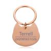 Anti-Lost Engraved Pet ID Tag, Rose Gold, S, 25 x 23 mm view 1