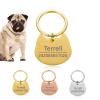 Anti-Lost Engraved Pet ID Tag, Rose Gold, S, 25 x 23 mm view 2