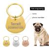 Anti-Lost Engraved Pet ID Tag, Rose Gold, S, 25 x 23 mm view 4