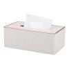 Sparrow Angel Faux Leather Marble Tissue Box Cover and Holder, 1952 Marble Golden view 2
