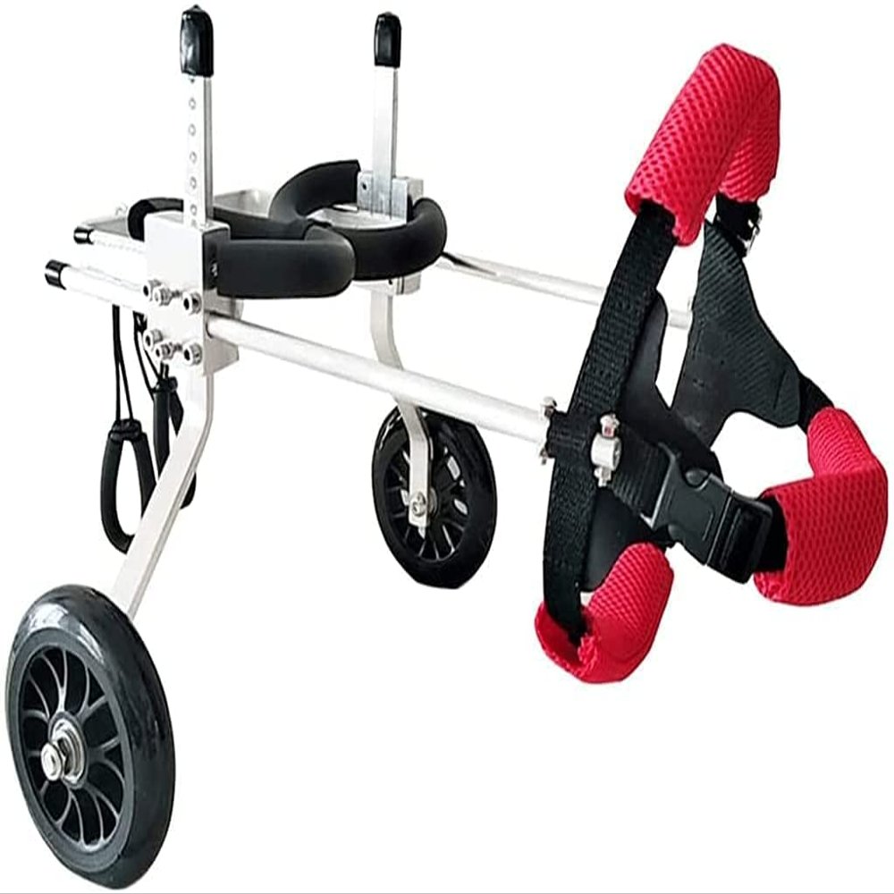 Samnuerly Dog Wheelchair for Disabled Hind Legs, Aluminum Pet Rehabilitation Walker, Adjustable Dog Mobility Aid, Size M