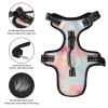Naanle Dahlia Flowers No-Pull Dog Harness with Leash Clips view 3